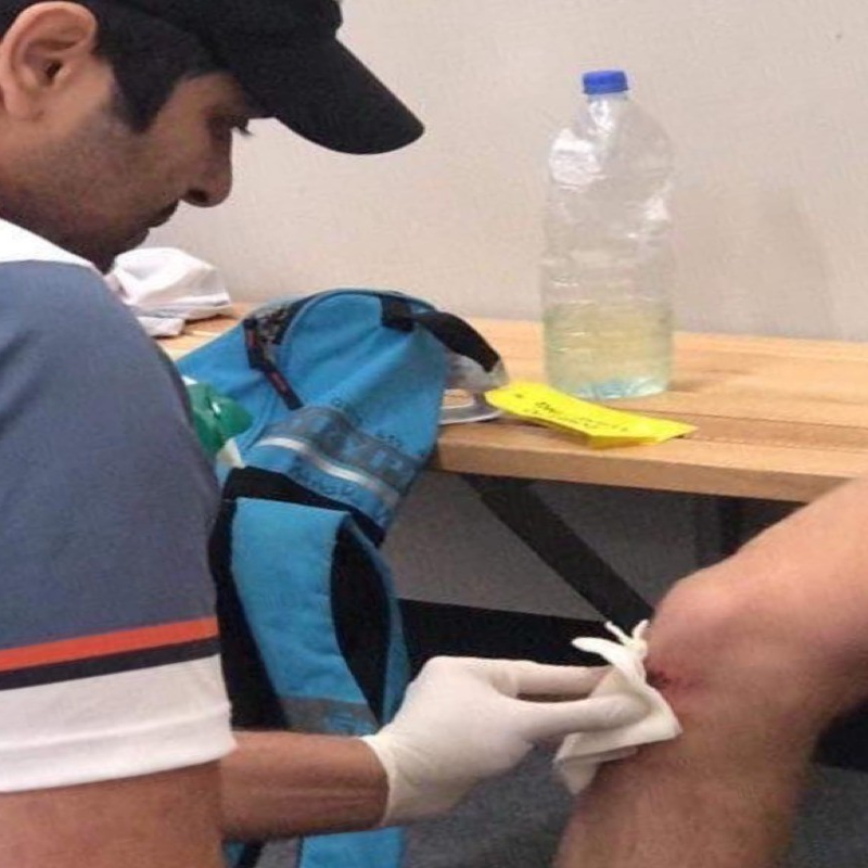 Uzair Javaid providing physiotherapy care